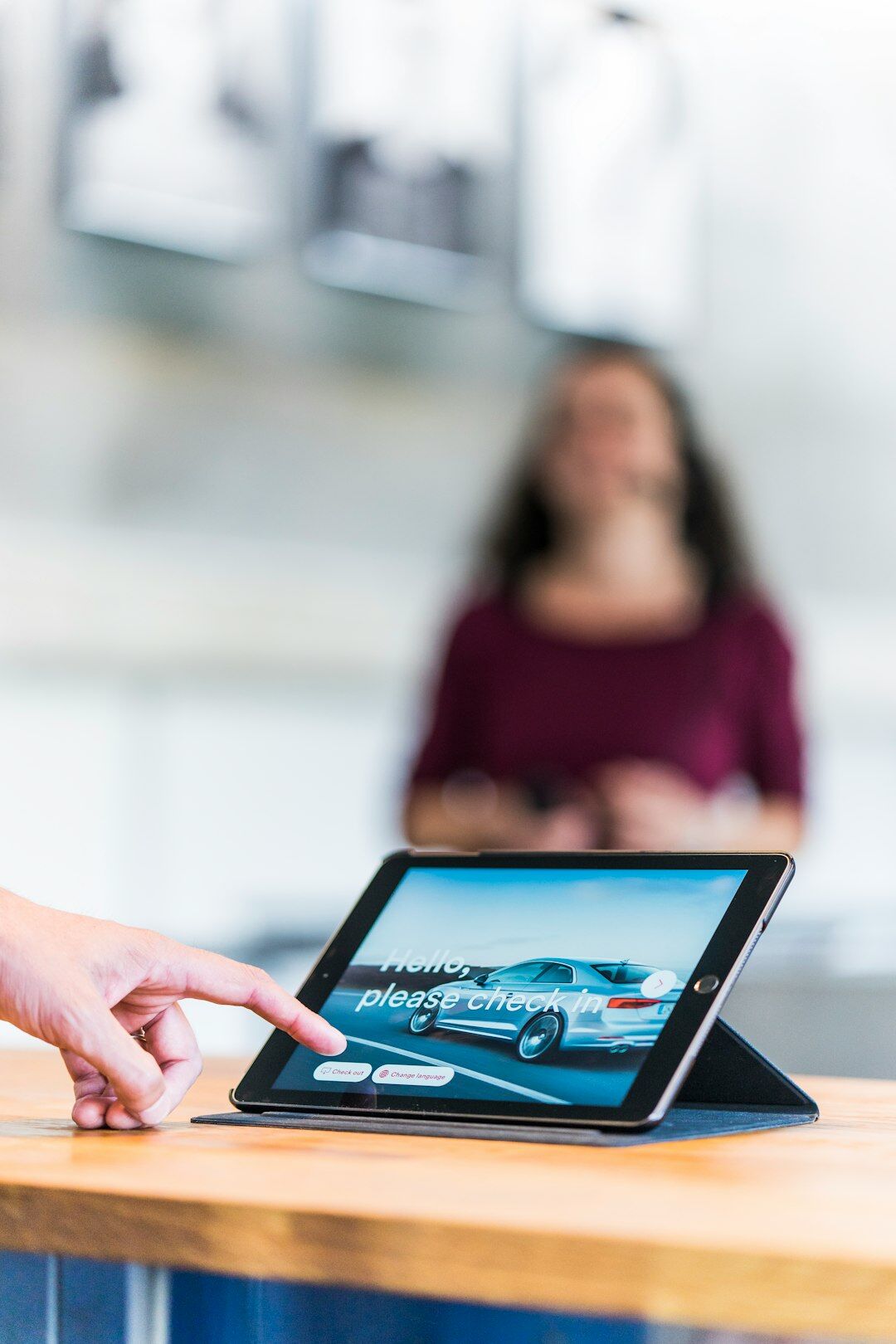 Two colleagues reviewing footage together on a tablet